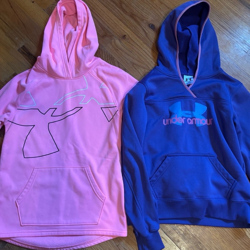 Under Armour Kids' Pink and Purple Hoodies